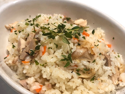ローストチキンリメイク・炊き込みピラフ